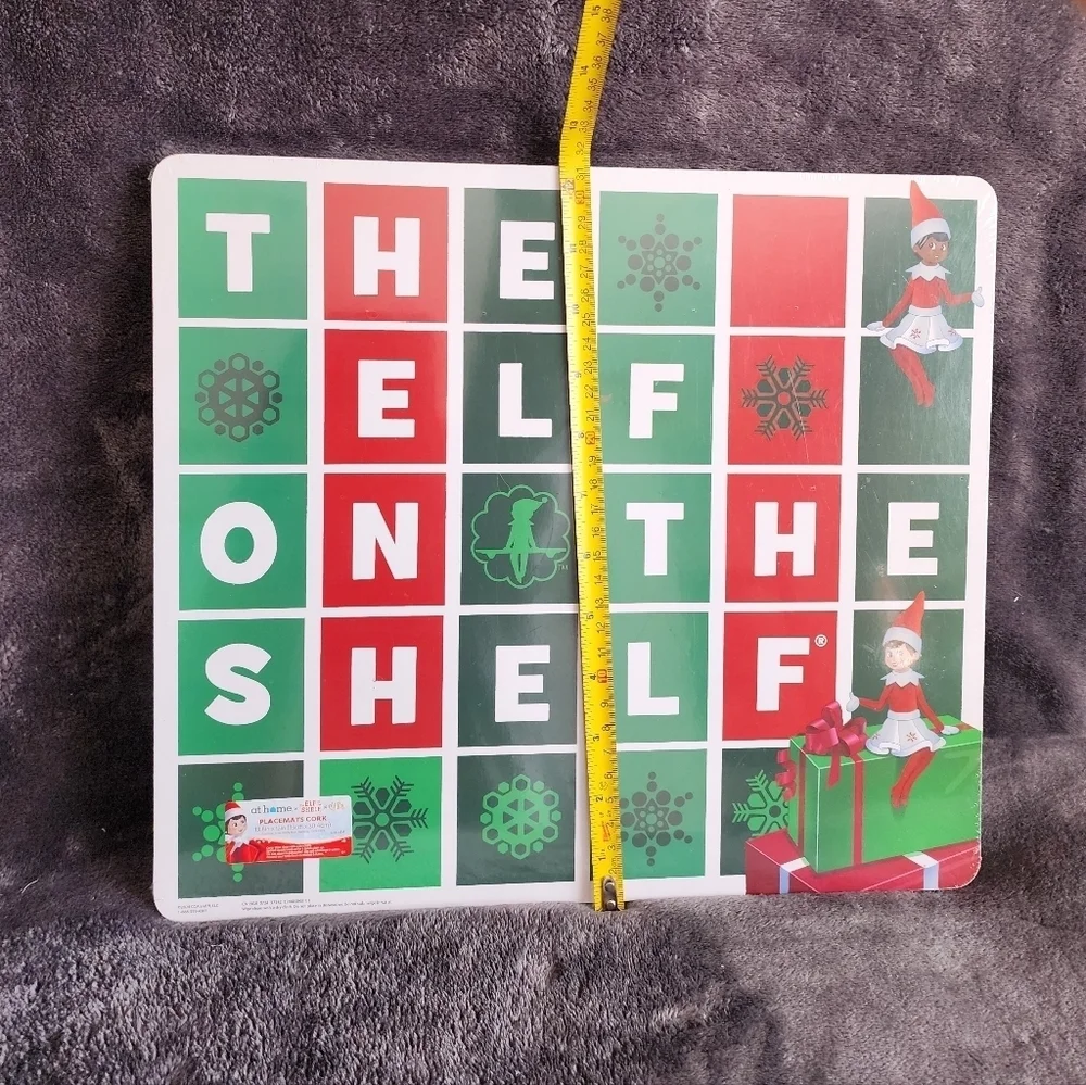 NWT original Elf on the Shelf Christmas Cork Placemat, set of 4